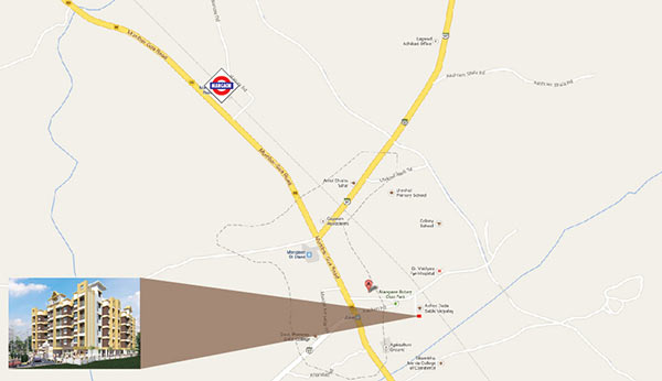 Location of Deccan Residency